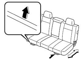 S'assurer que la barre retourne à sa position originale et que le siège est  verrouillé en place en la poussant vers l'avant et vers l'arrière.