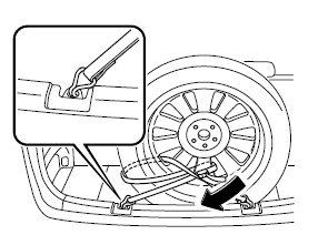 Installation de la roue de secours