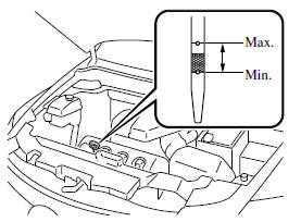 Vérification du niveau d'huile moteur