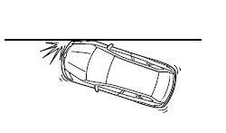 Collision frontale déportée sur le véhicule