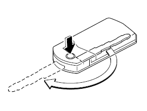 Méthode d'extension/escamotage de la clé (Clé de type escamotable)