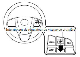 Pour diminuer la vitesse de croisière