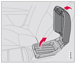 Compartiment dans la console centrale