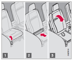 Extension du compartiment à bagages au - troisième rang de sièges (véhicule sept places)