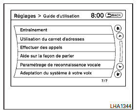 Affichage du guide d'utilisation