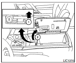 Compartiment de rangement de la console