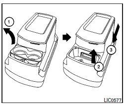 Retrait du compartiment de la console centrale de banquette de deuxieme