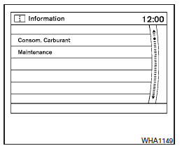 Utilisation du bouton info