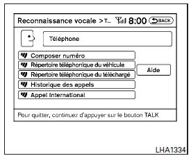 Exemples de commandes vocales