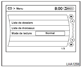 Menu cd