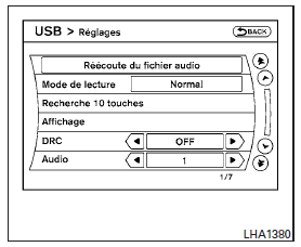 Settings (réglages)