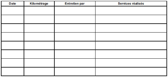 Dossiers de maintenance