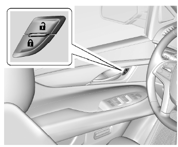 Cadillac Escalade. Portes à verrouillage électrique