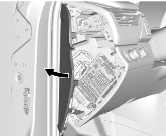 Cadillac Escalade: Boîtier à fusibles du tableau de bord (côté gauche