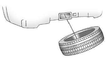 Cadillac Escalade. Dépose du pneu de secours et des outils